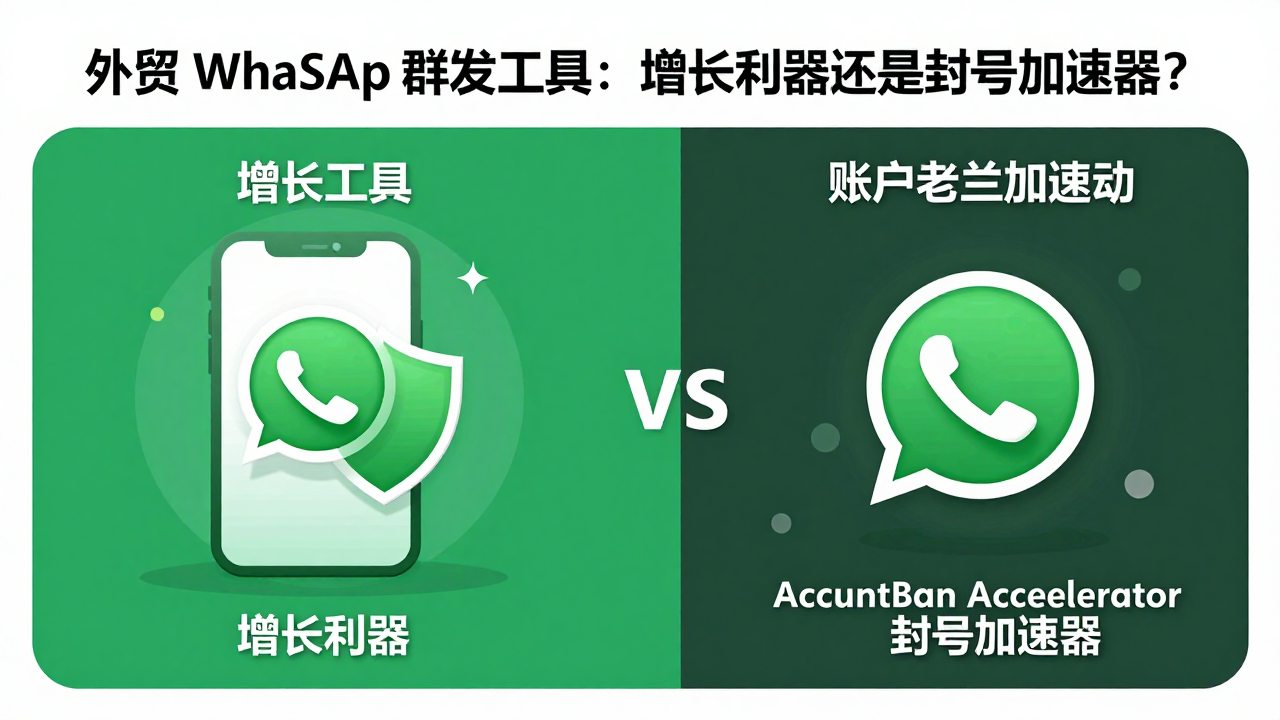 外贸 WhatsApp 群发工具：是增长利器，还是封号加速器？