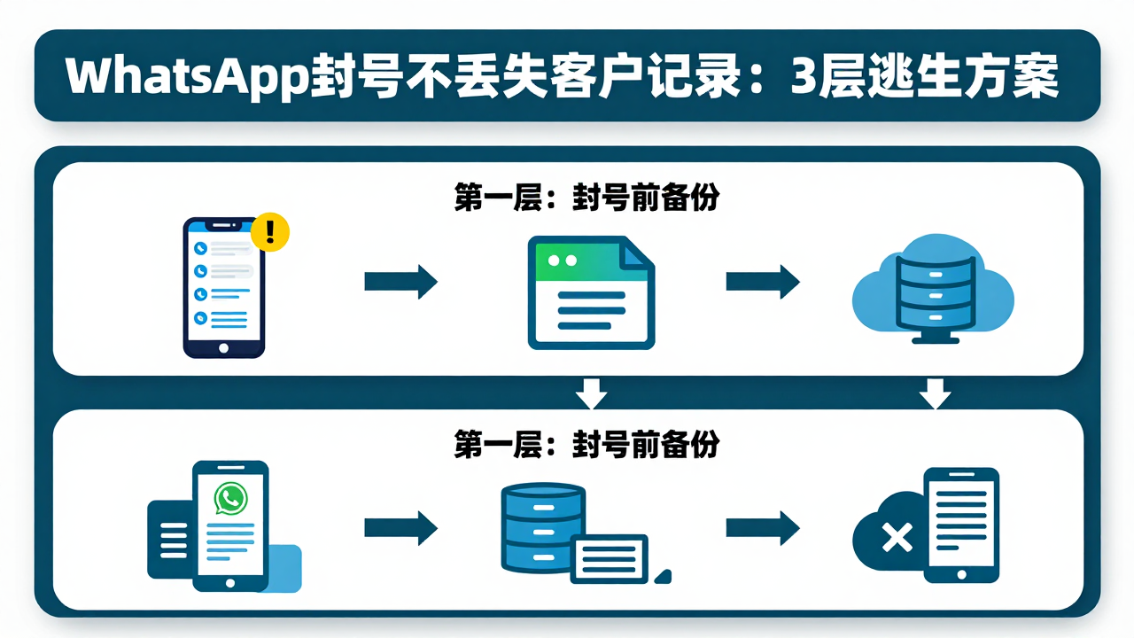 WhatsApp封号不丢失客户记录：跨境人必须掌握的3层逃生方案
