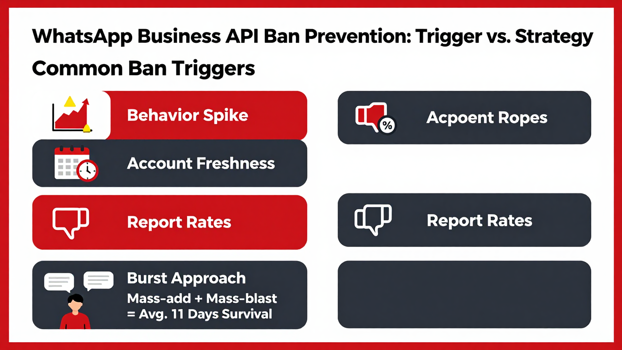 WhatsApp Business API Ban Prevention: Why "Official API" Isn't a Free Pass WhatsApp Business API Ban Prevention: Why "Official API" Isn't a Free Pass