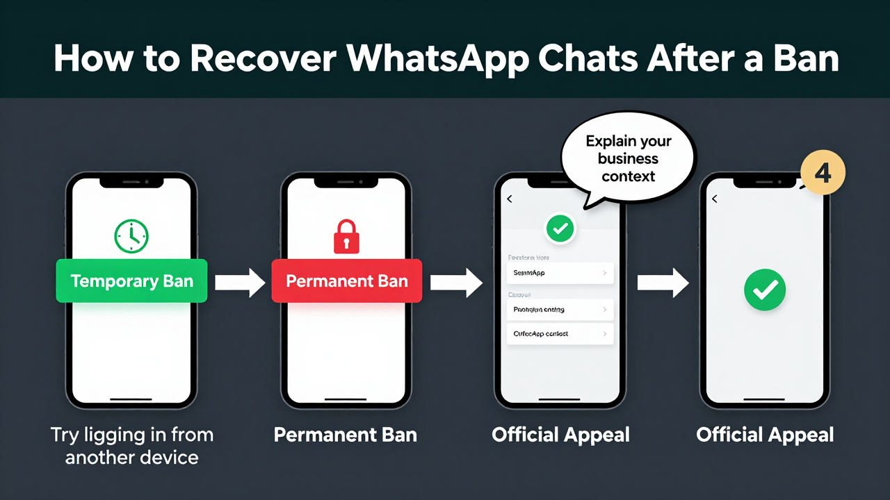 How to Recover WhatsApp Chats After a Ban: What Actually Works