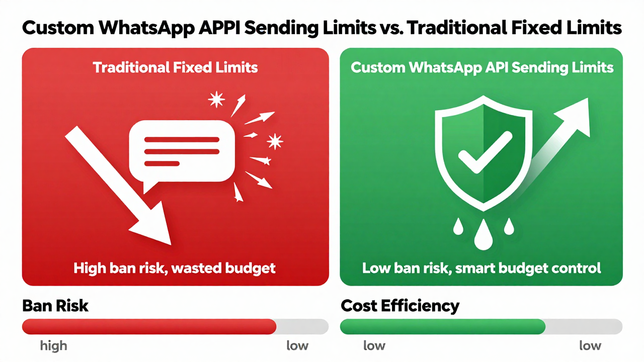 Custom WhatsApp API Sending Limits: How Cross-Border Businesses Avoid Account Bans and Spend Smart
