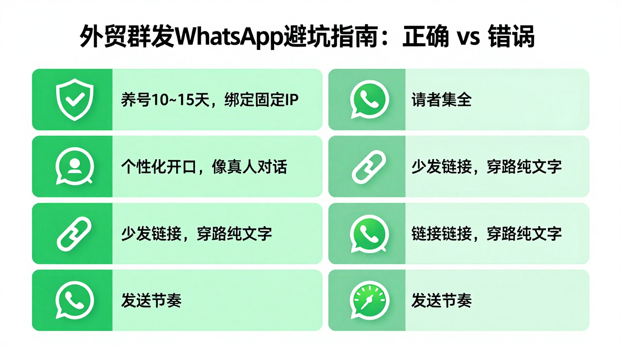 外贸群发WhatsApp如何避免封禁：从账号安全到合规触达的实操复盘