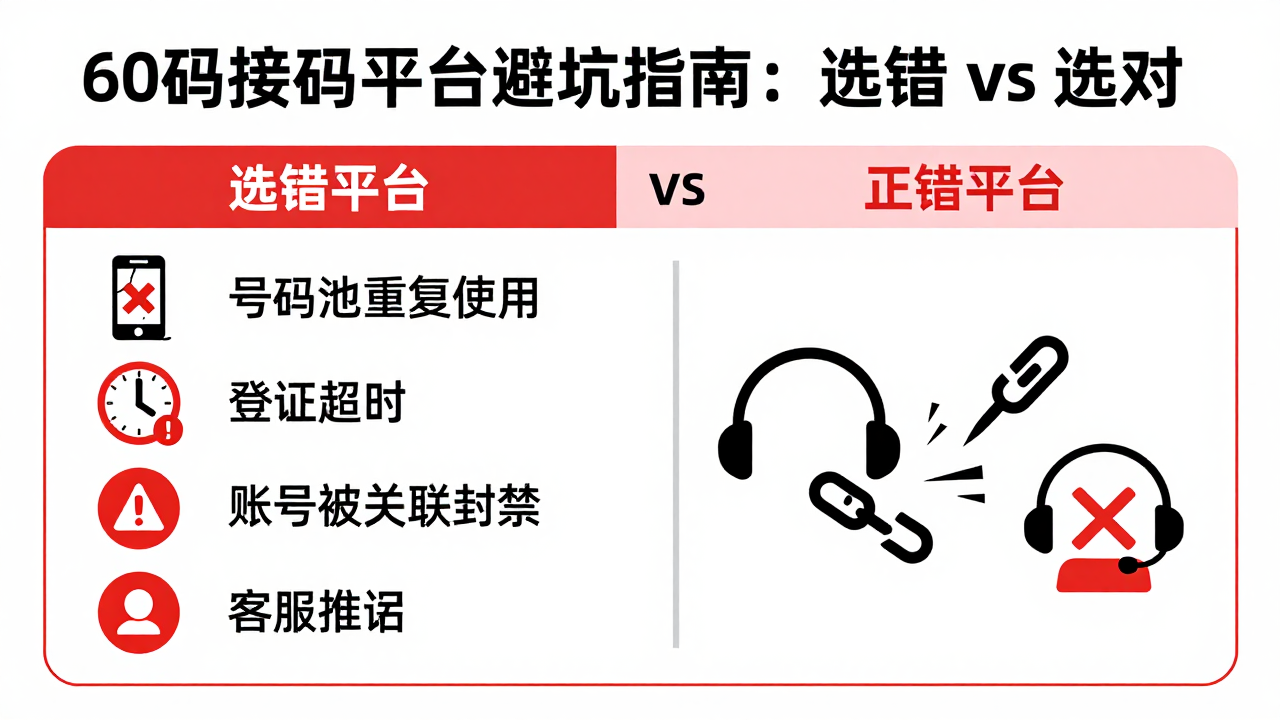 60码短信接码平台怎么选？跨境人踩过坑后，我总结了这套筛选逻辑