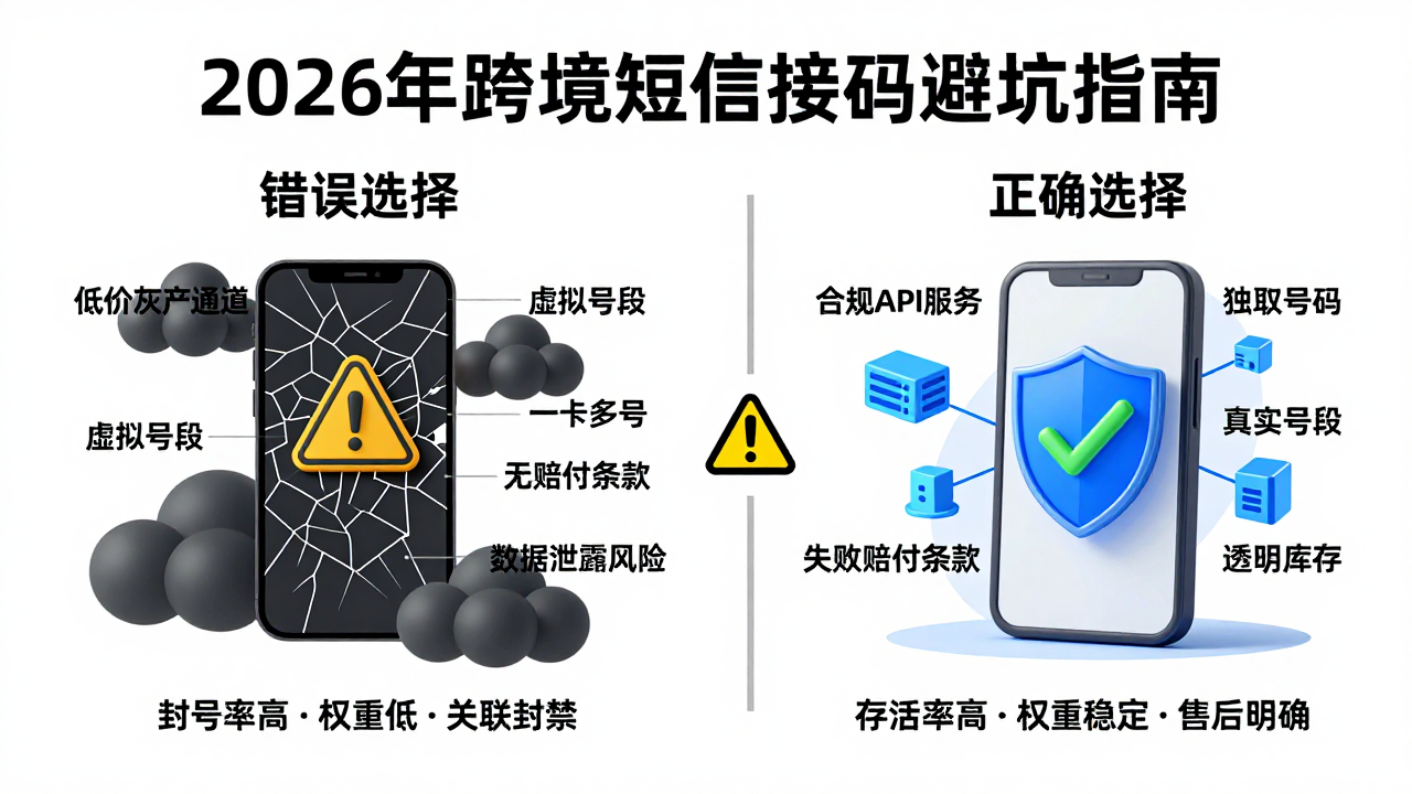 2026年,跨境人如何避开短信接码供应商的那些“隐形坑”? 2026年,跨境人如何避开短信接码供应商的那些“隐形坑”?