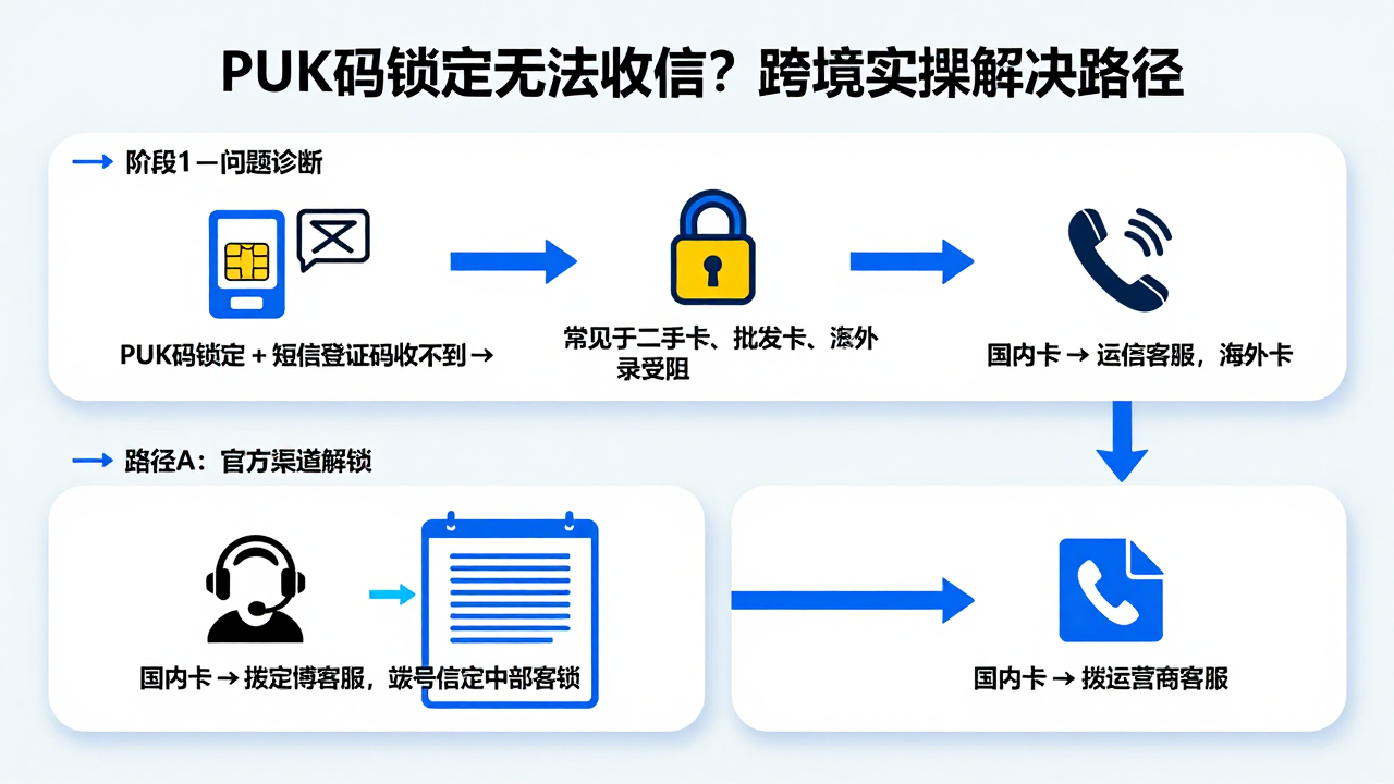 puk码但是接不了短信怎么办?跨境圈里都在用的解决办法 puk码但是接不了短信怎么办?跨境圈里都在用的解决办法